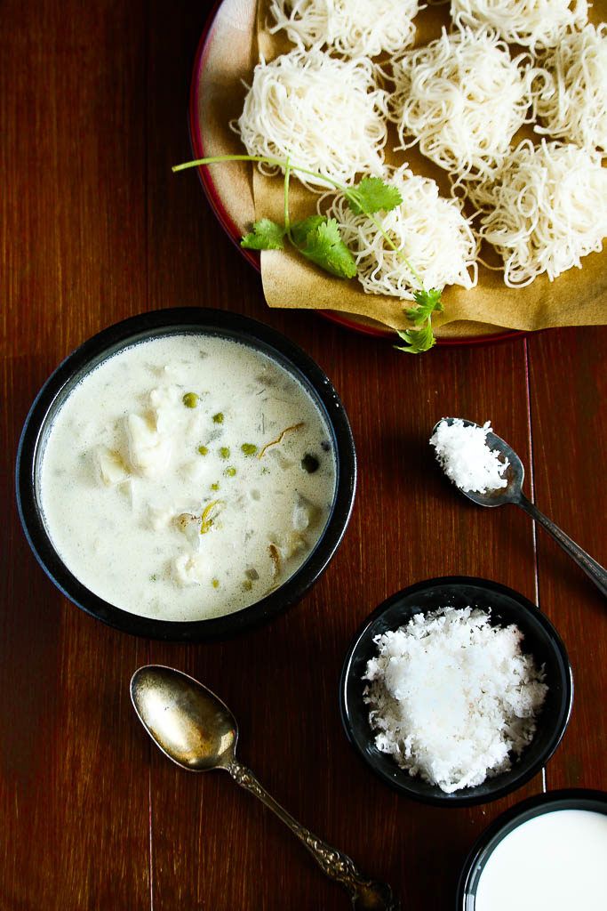 Idiyappam with Coconut Milk